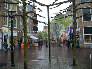 Flags out for the Queen in Middelburg